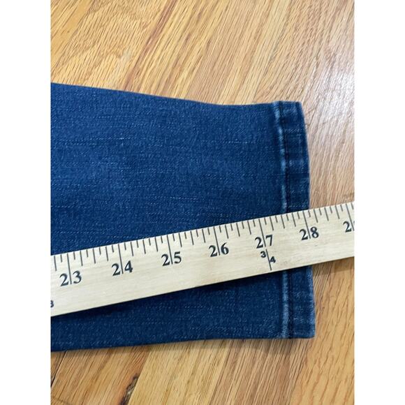 Soft Surrounding Jean Women's S Blue Denim Dark Wash 5-Pockets Faded Tapered Leg - Picture 3 of 8